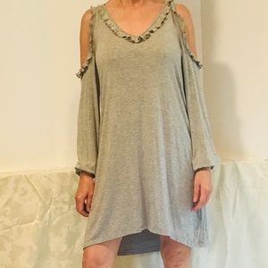 Kensie, long sleeve cold shoulder hobo dress